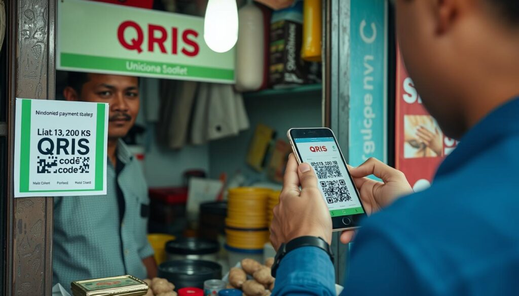 Ilustrasi QRIS sebagai standar pembayaran digital di Indonesia Ilustrasi QRIS sebagai standar pembayaran digital di Indonesia