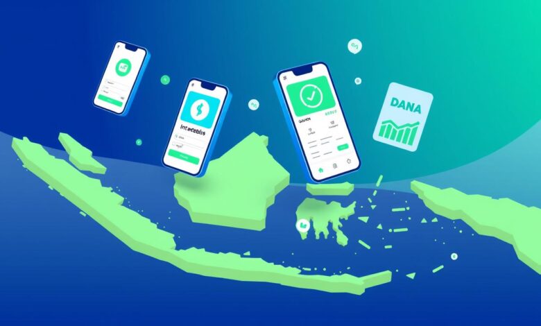 Ilustrasi ekonomi digital di Indonesia dengan berbagai aplikasi pembayaran digital